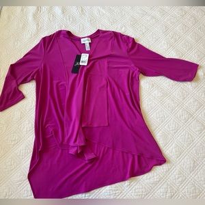 Pink/purple (orchid is the Joseph color)  size 22 Joseph Ribkoff blouse